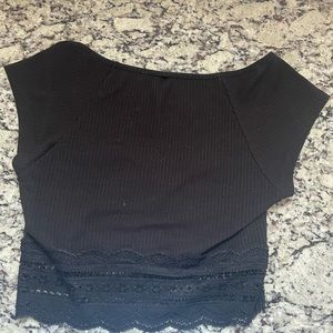 Black crop top.